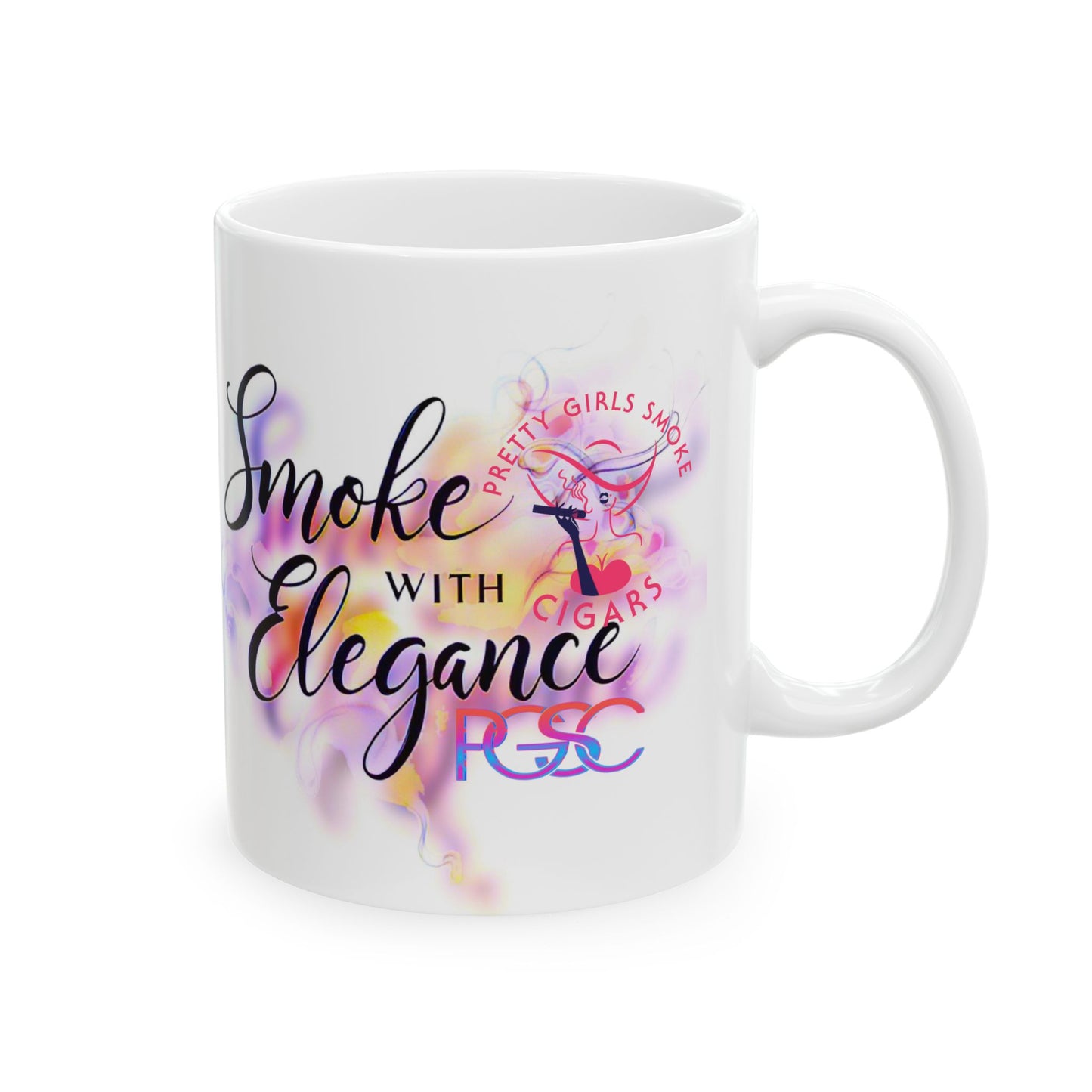 Smoke With Elegance Ceramic Coffee Mug