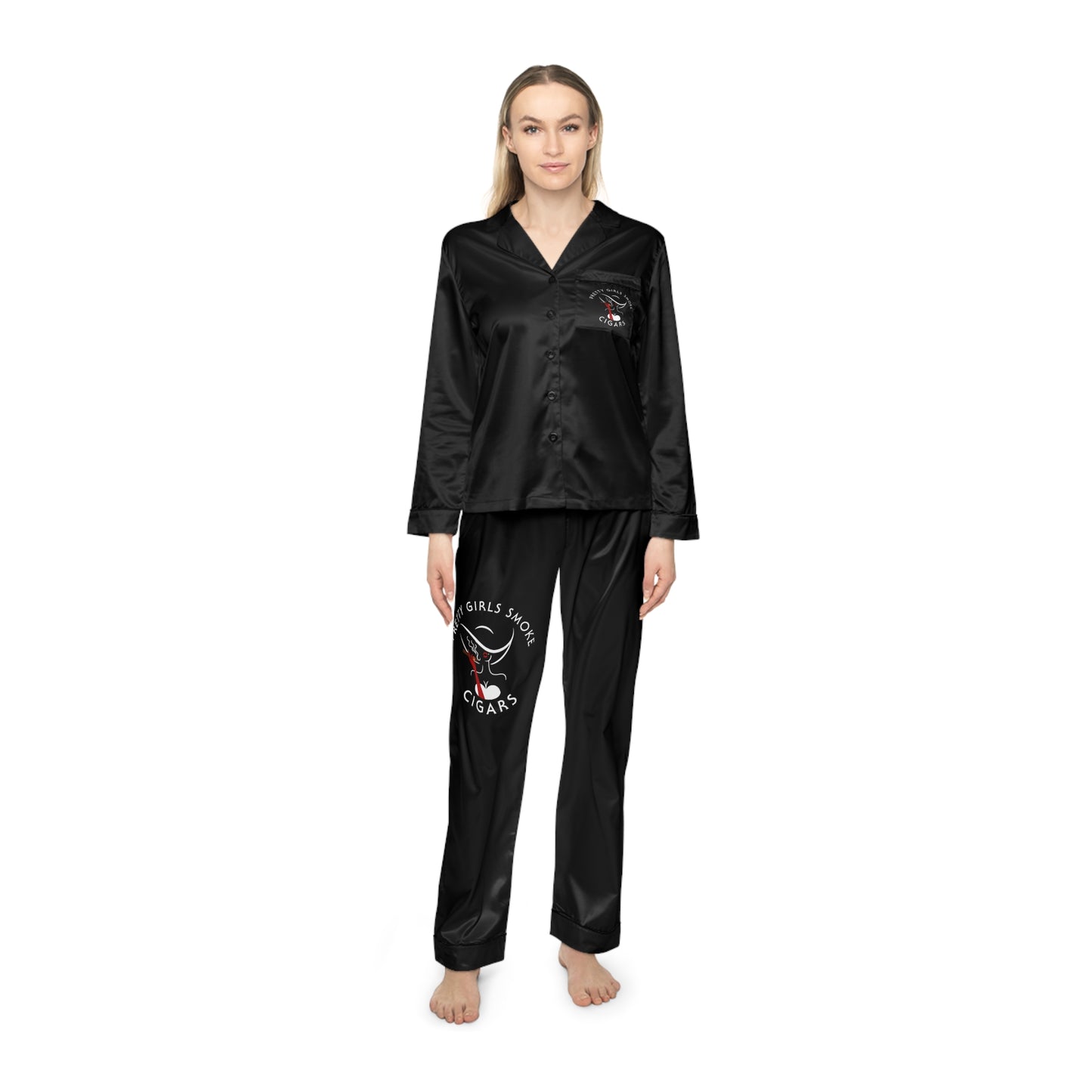 Black Satin Pajamas